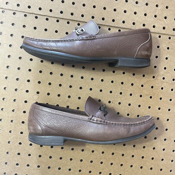Peter Millar Crown Bit Leather Grain Loafer Shoes Brazil Made Brown Size 9.5 Men main image 12